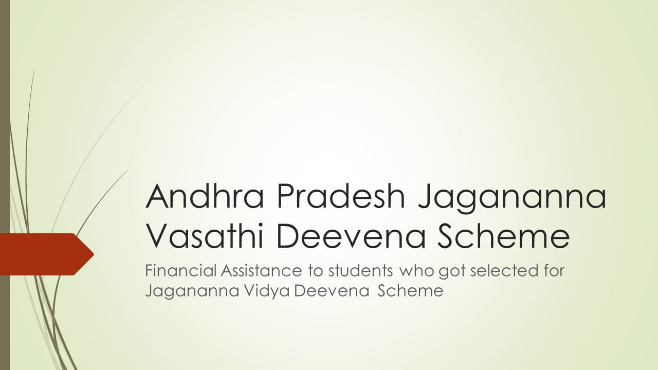 Andhra Pradesh Jagananna Vasathi Deevena Scheme Image