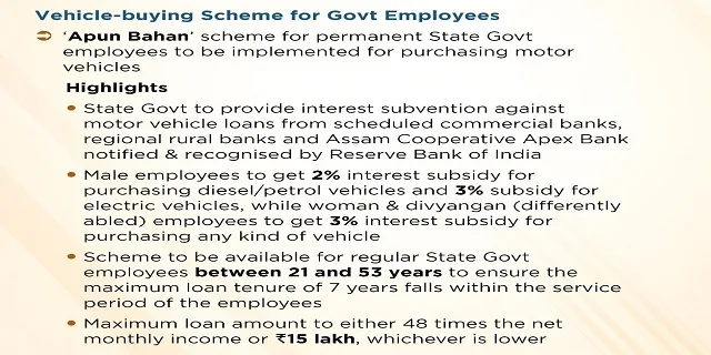 Benefits of Apun Bahan Scheme Assam