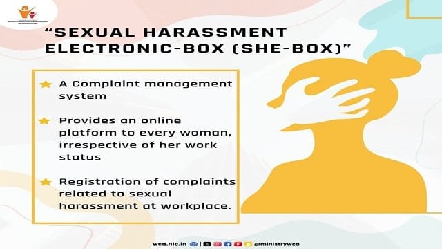 Details of Sexual Harrassment Electronic Box (SHe-Box)