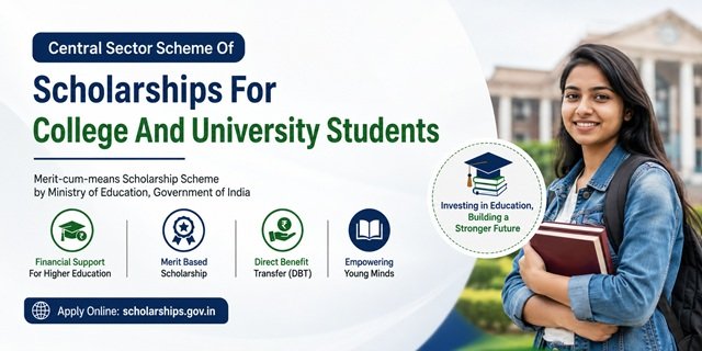 Central Sector Scheme of Scholarships for College and University Students