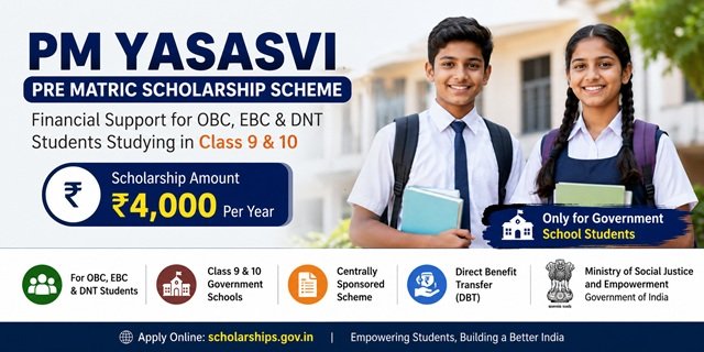 PM YASASVI Pre Matric Scholarship Scheme
