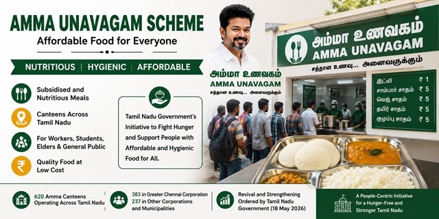 Tamil Nadu Amma Unavagam (Amma Canteen) Scheme