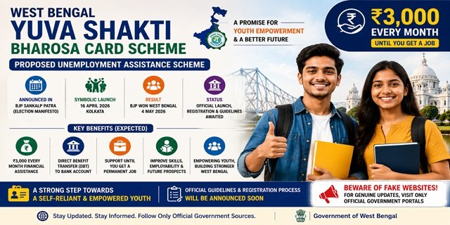 West Bengal Yuva Shakti Bharosa Card Scheme Online Apply