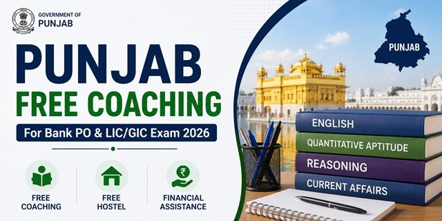 Punjab Free Coaching for Bank PO and LIC GIC Examination